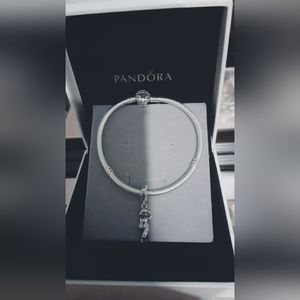 Brazalete anda charm Jazmin Sterling silver